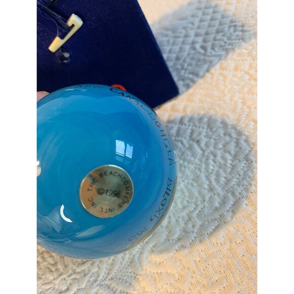 Vintage Beechcombers Lighthouse of Texas Glass Ornament with Box - Picture 5 of 11